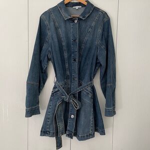 Lane Bryant stretch denim plus-size belted jacket, 22